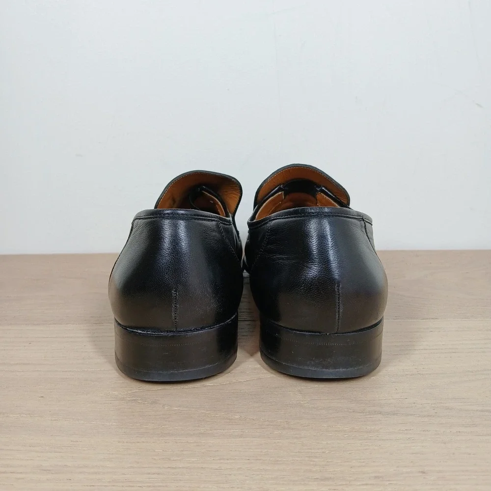 Magnanni Tassel Loafers Mens 9M Black Leather Dress Office Business Casual